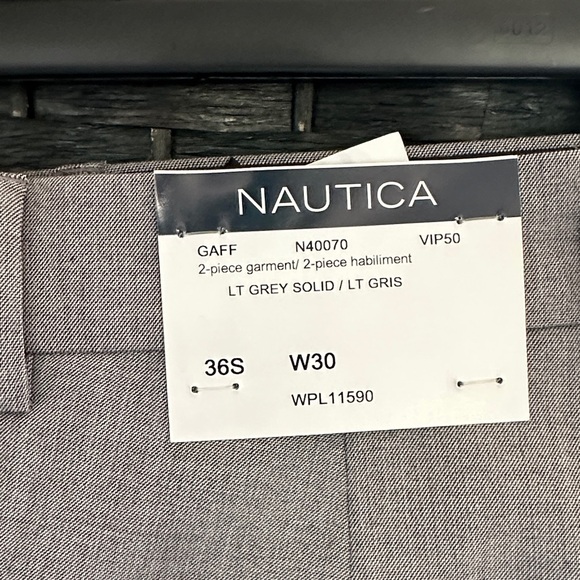 Nautica Men's Classic Gray Suit 36S W30 - Picture 5 of 7